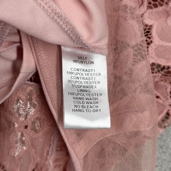 Olive Tree Dress Juniors Medium Pink Lace Tulle Mermaid Dress Fairy Balletcore - Picture 8 of 9